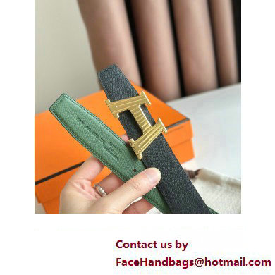 Hermes H Take Off belt buckle  &  Reversible leather strap 32 mm 15 2023